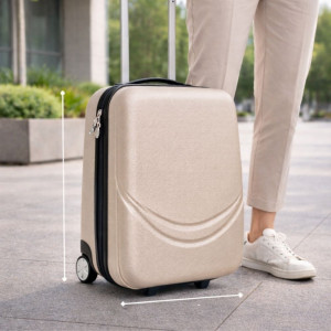 Твърд ABS АВИО куфар за ръчен багаж TRANSIT GOLD  42/32/16 см